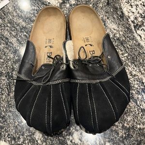 Betula size 41(10 in us) slip on black leather and sued shoes